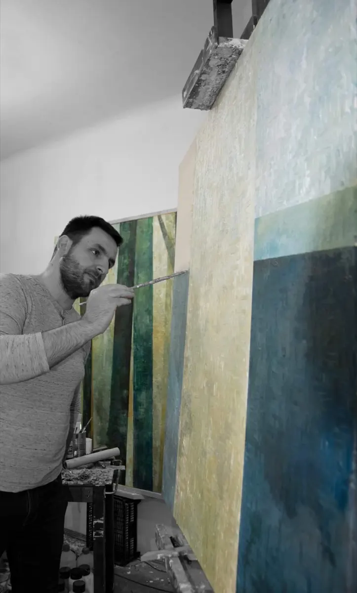 Atelier photos of artist, Dániel Tarcsi