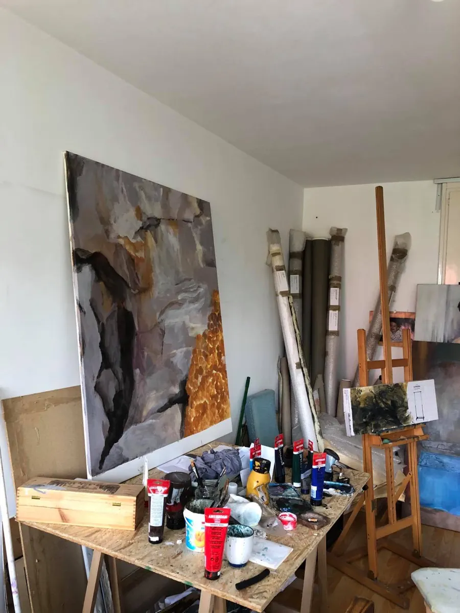 Visiting the atelier of artist, András Halász